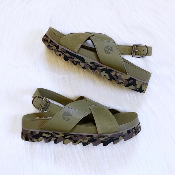 Timberland Women’s Santa Monica Sunrise Olive Sandals - Picture 2 of 8